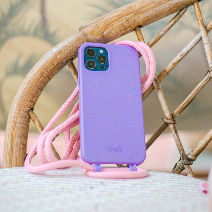 Violet Eco Case + Baby Pink Rope