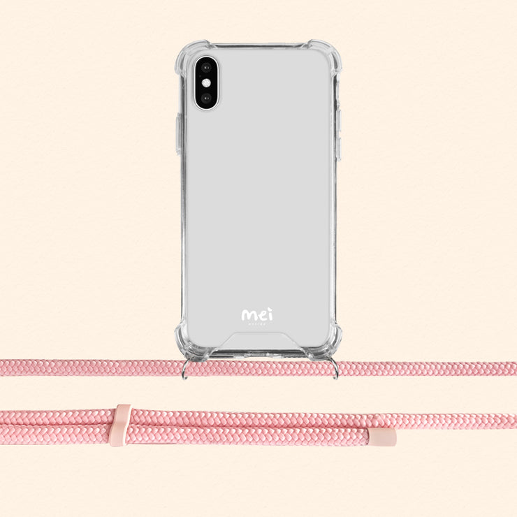 Classic Clear Case + Baby Pink Rope