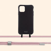 Black Matte Case + Dusty Pink Rope