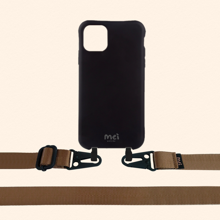 Black Matte Case + Golden Brown Strap