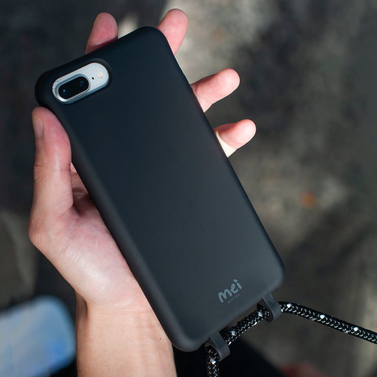 Black Matte Case + Polka Rope