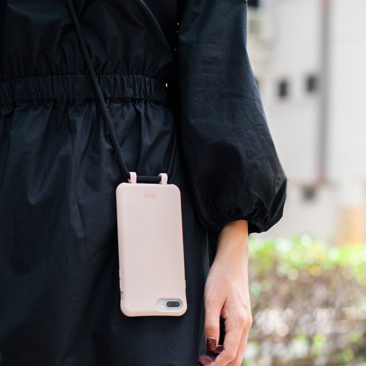 Pink Matte Case + Black Rope