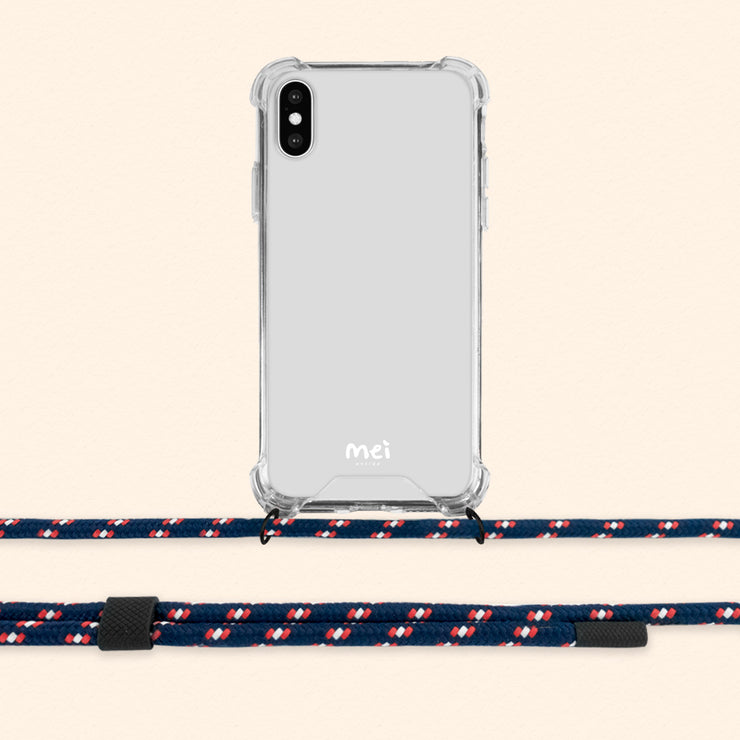 Classic Clear Case + Sailor Blue Detachable Rope