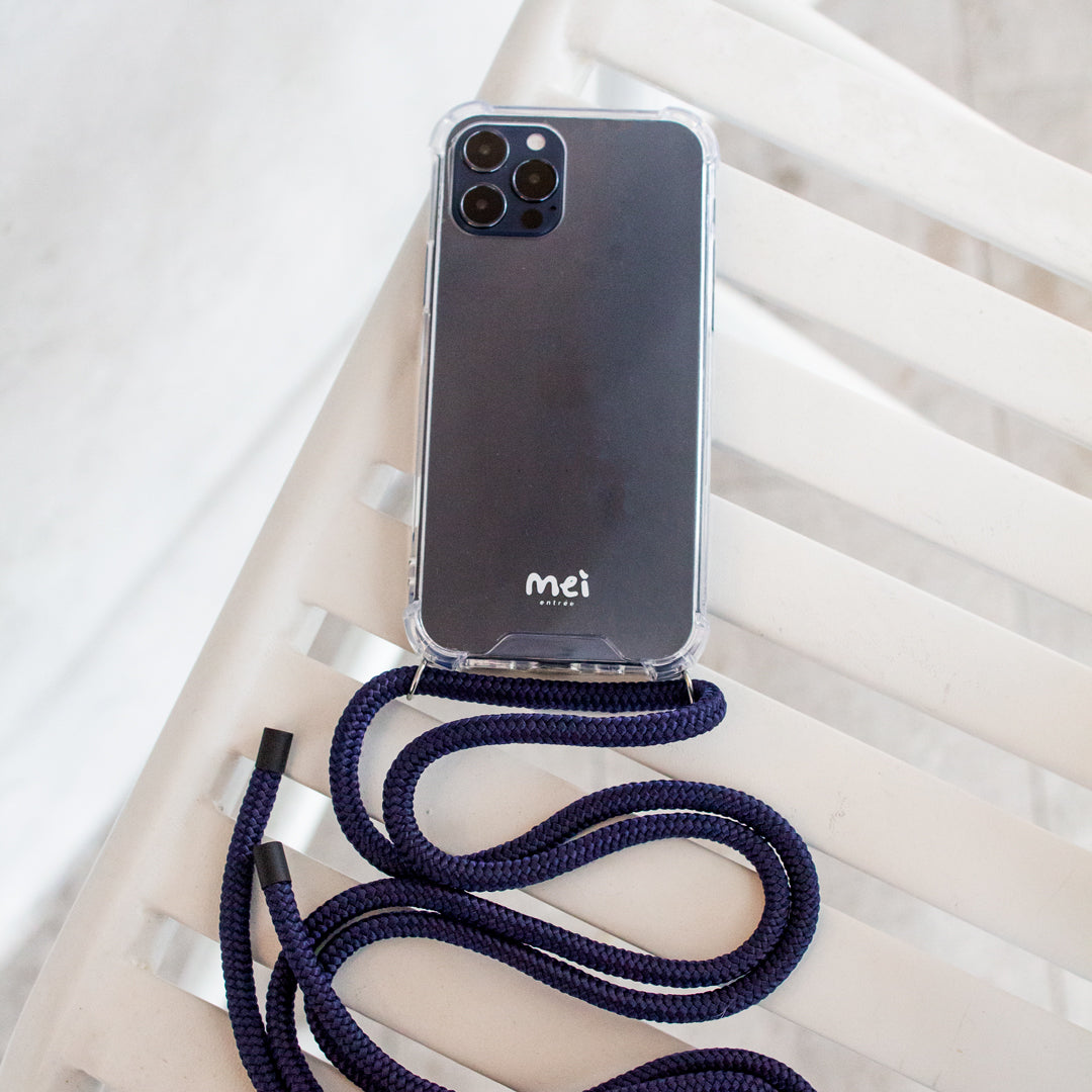 Classic Clear Case + Royal Blue Rope – Mei