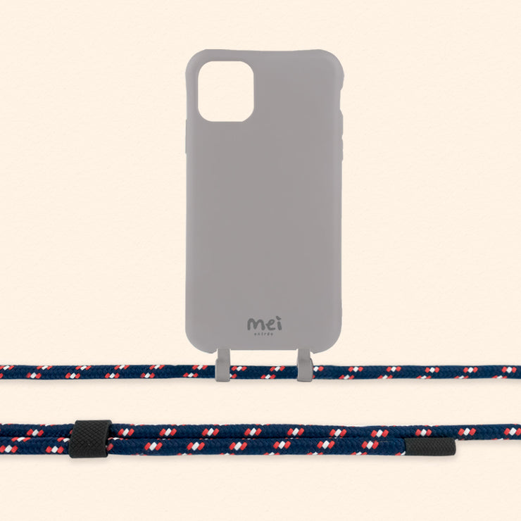 Gray Matte Phone Case + Sailor Blue Rope