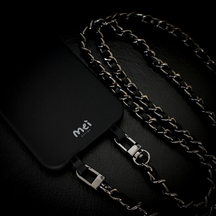 Black Vegan Leather Chain