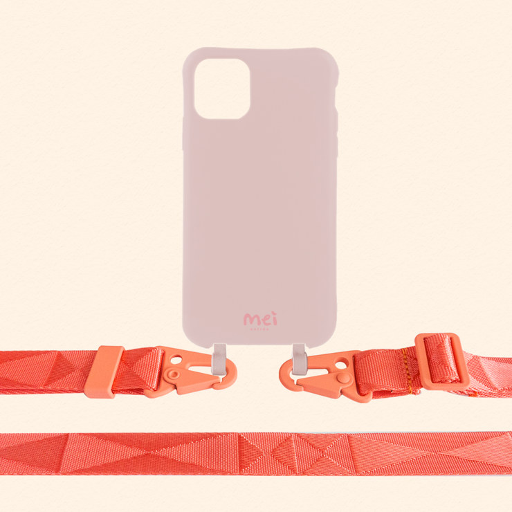 Pink Matte Case + Neon Orange Strap