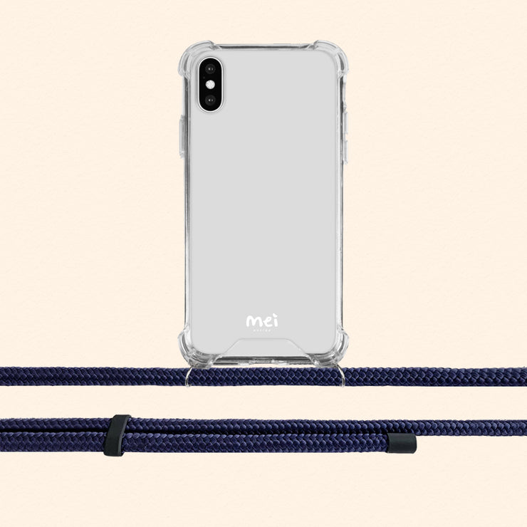 Classic Clear Case + Royal Blue Rope