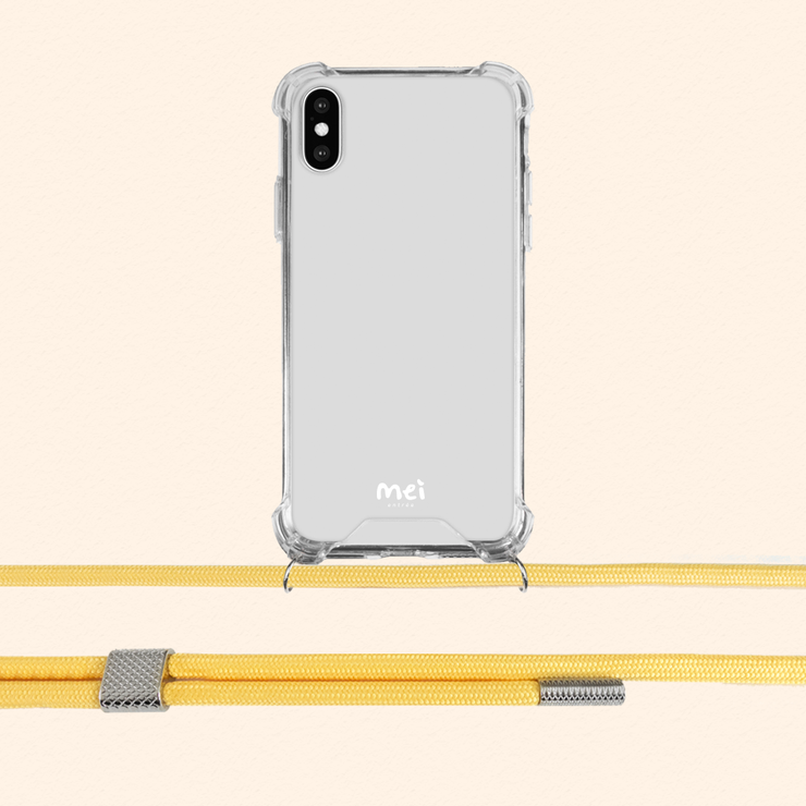 Classic Clear Case with Sunny Yellow Detachable Rope