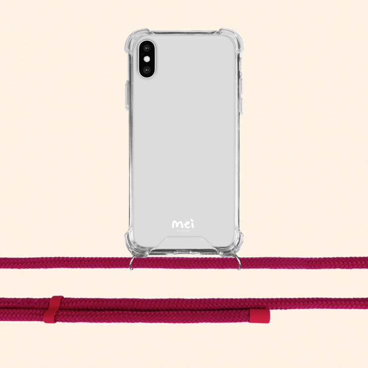 Classic Clear Case + Classy Red Rope