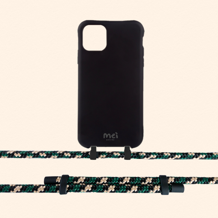 Black Matte Case + Lush Forest Rope